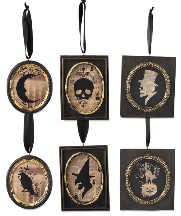 Halloween Silhouette Portrait Ornaments