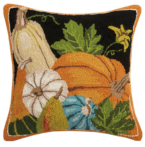 Autumn Harvest Hooked Pillow