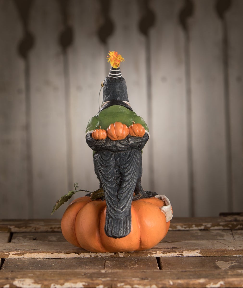 Tricky Crow on Pumpkin