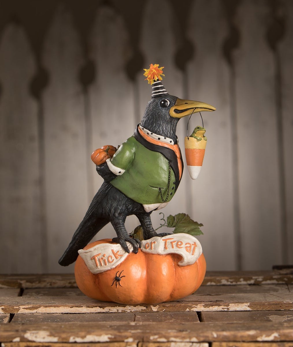 Tricky Crow on Pumpkin