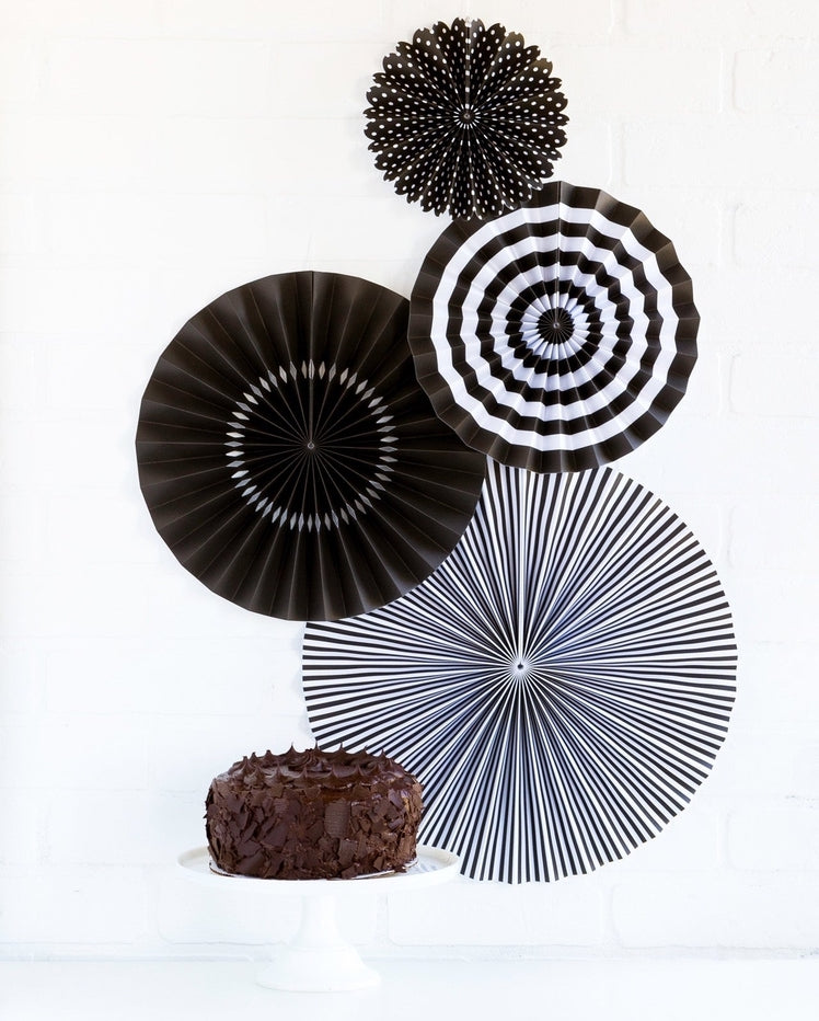 Black & White Party Rosettes