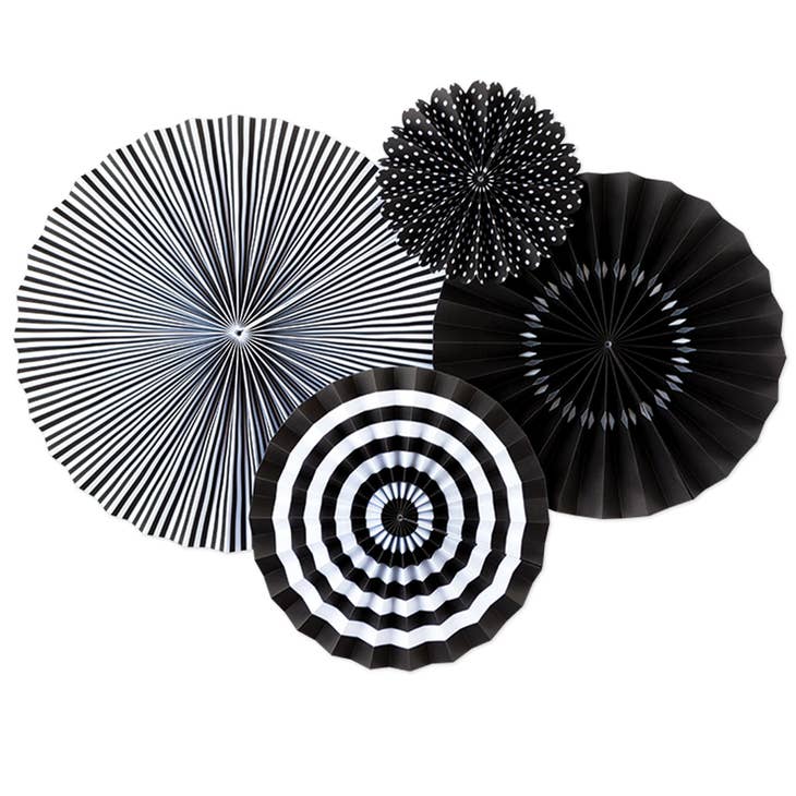 Black & White Party Rosettes
