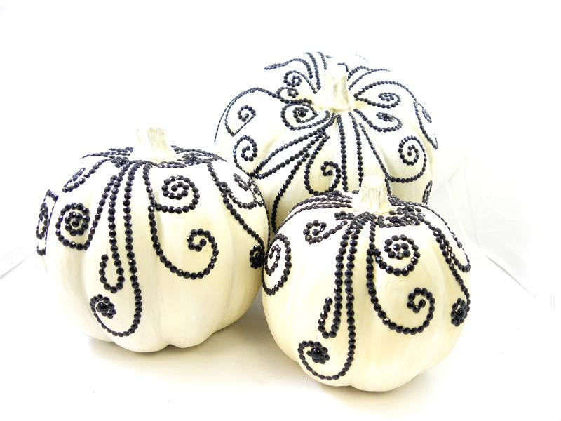 White Jeweled Pumpkins