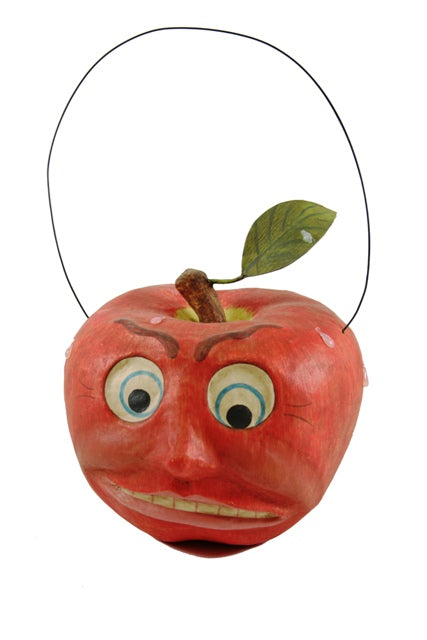 Paper Mache Apple Candy Bucket