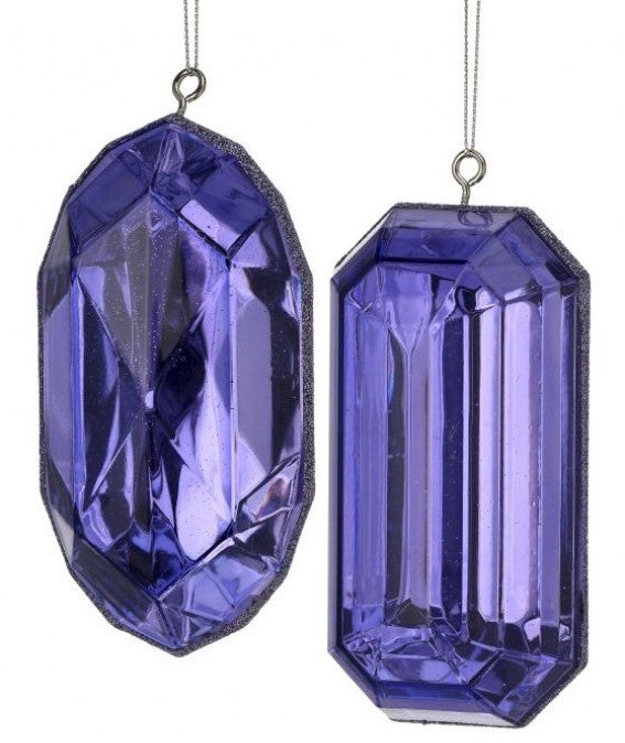 "Purple Jewel Ornaments, 5"""
