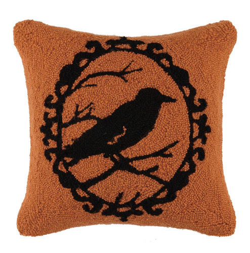 Raven Silhouette Pillow - Hooked