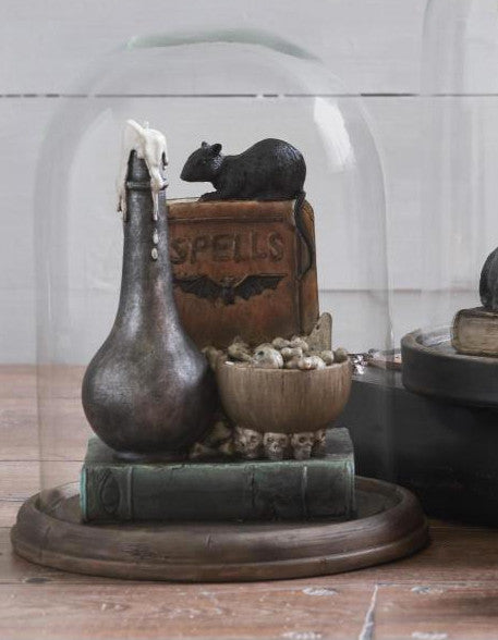 Spooky Spells Cloche with Rat
