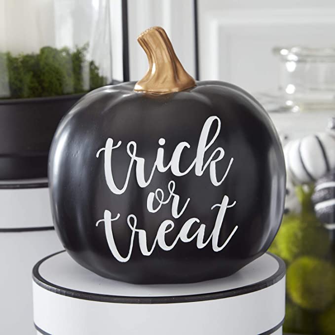 "Trick or Treat Pumpkin, Black"