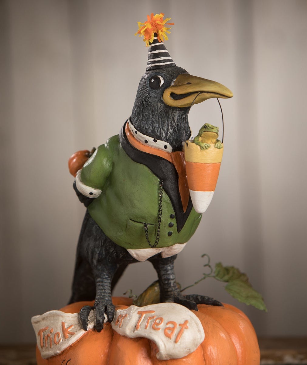 Tricky Crow on Pumpkin