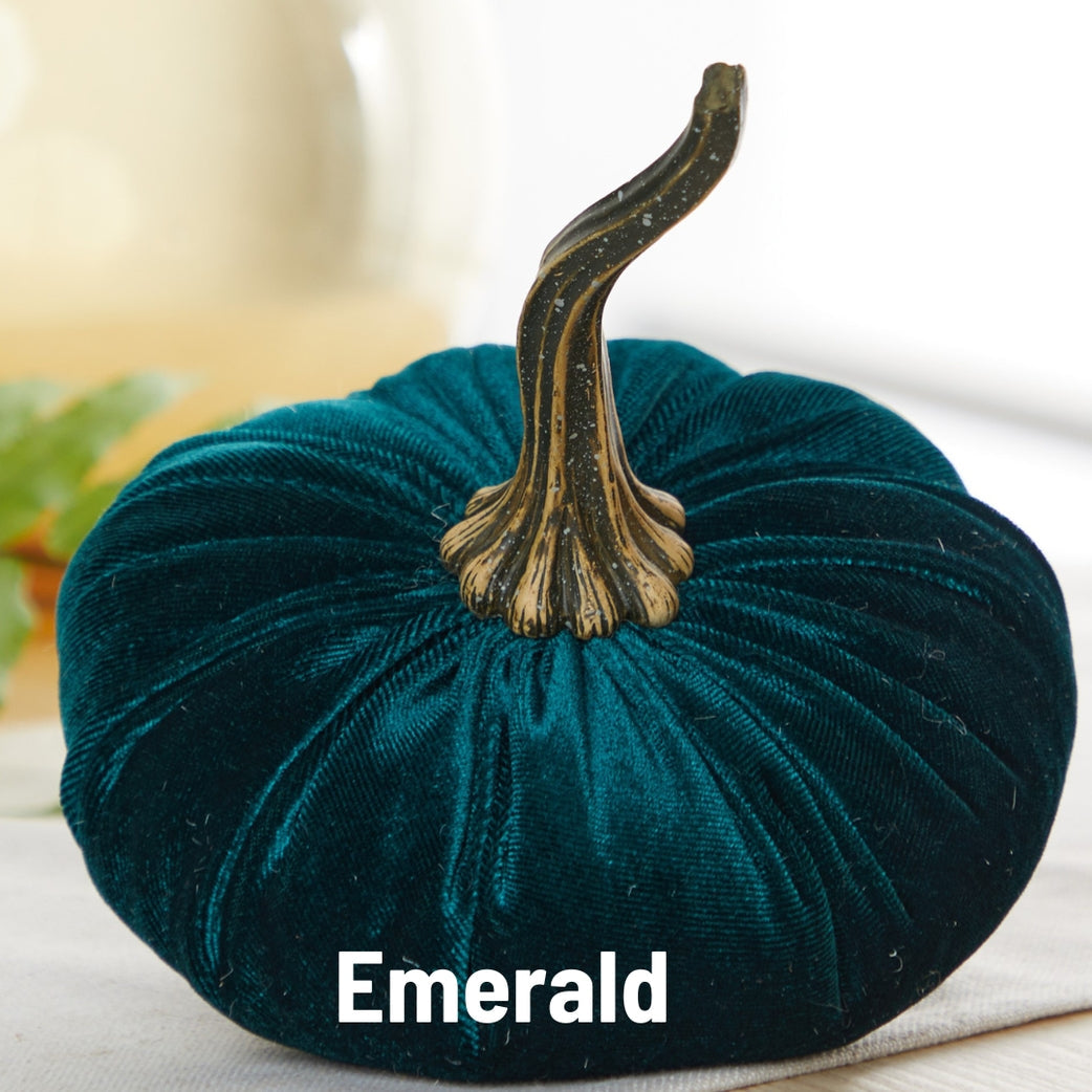 "Velvet Pumpkin, Emerald Green-Blue"