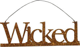 Wicked Orange Glitter Ornament